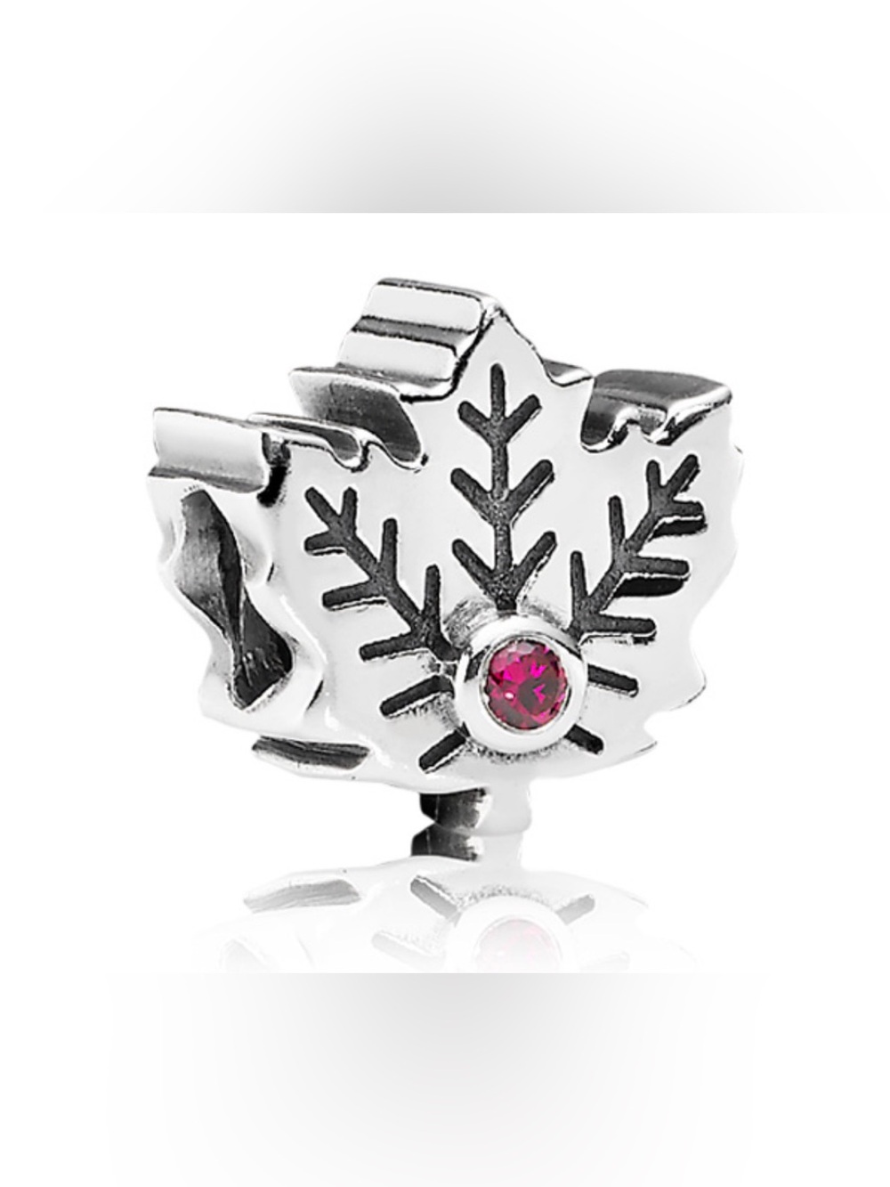 Authentic Pandora Retired Canadian Maple Leaf S925 Ale Sterling Silver Charm